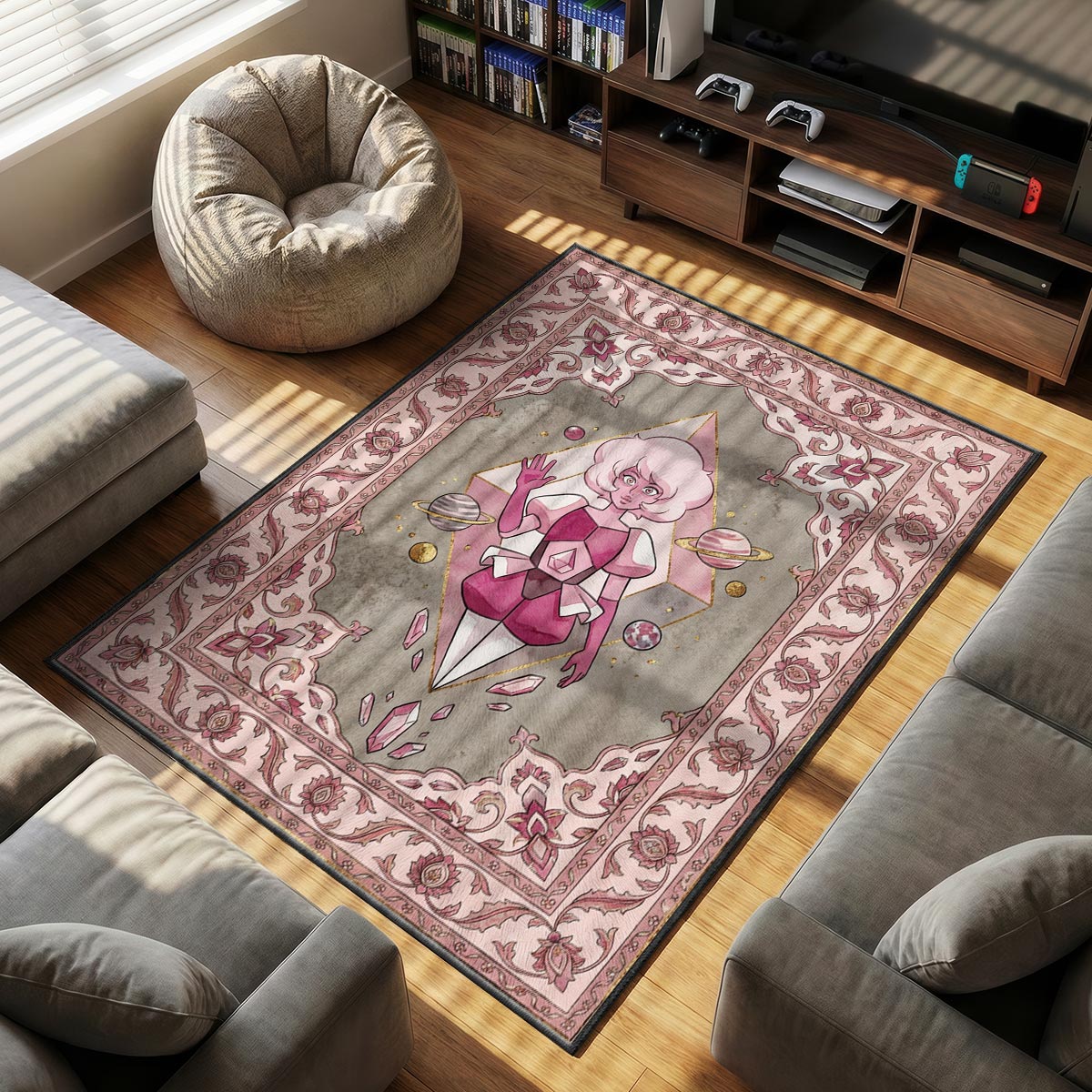 Pink Diamond Steven Universe Cartoon Area rug — main product view