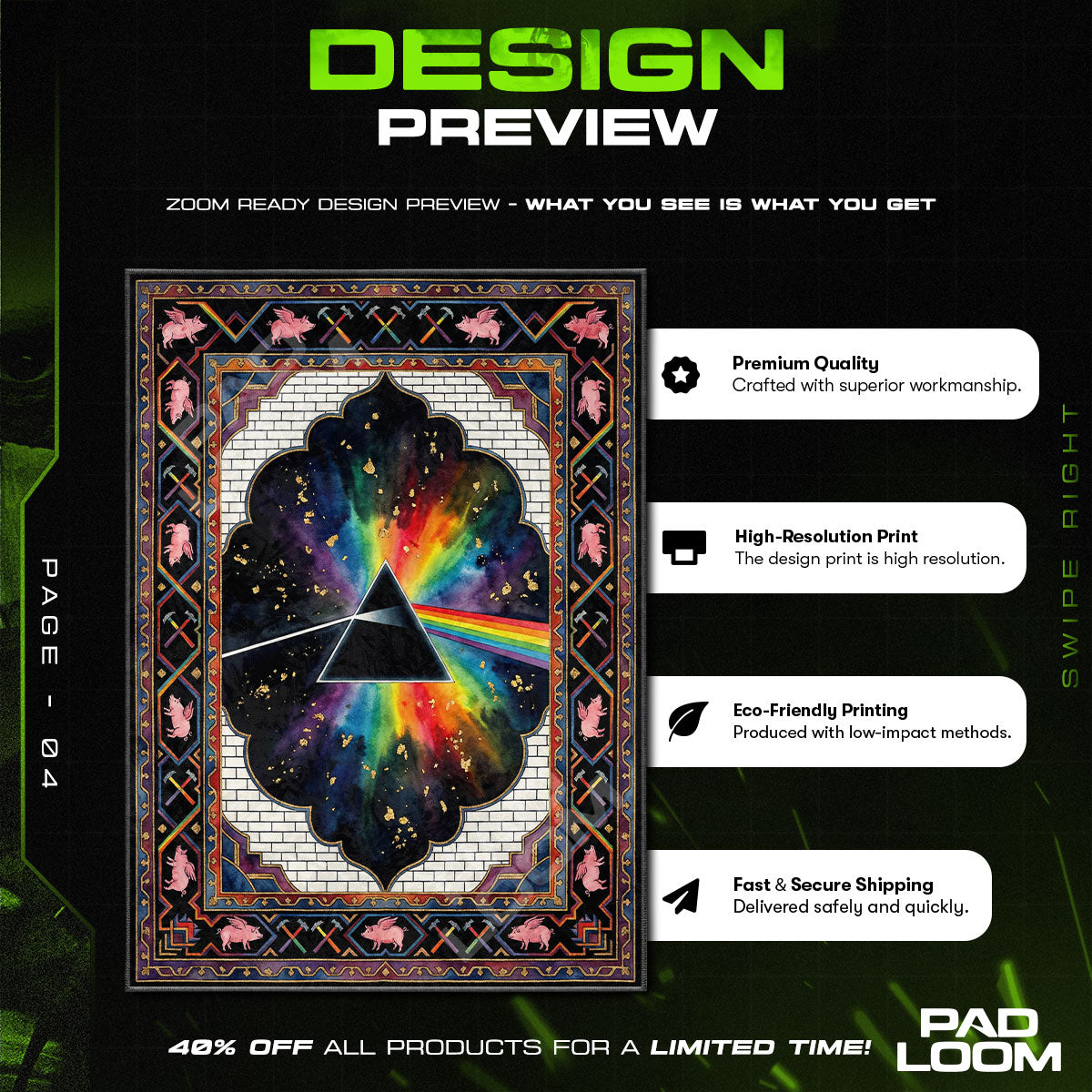 Primary Grid Teppich — De Stijl Moderner Teppich