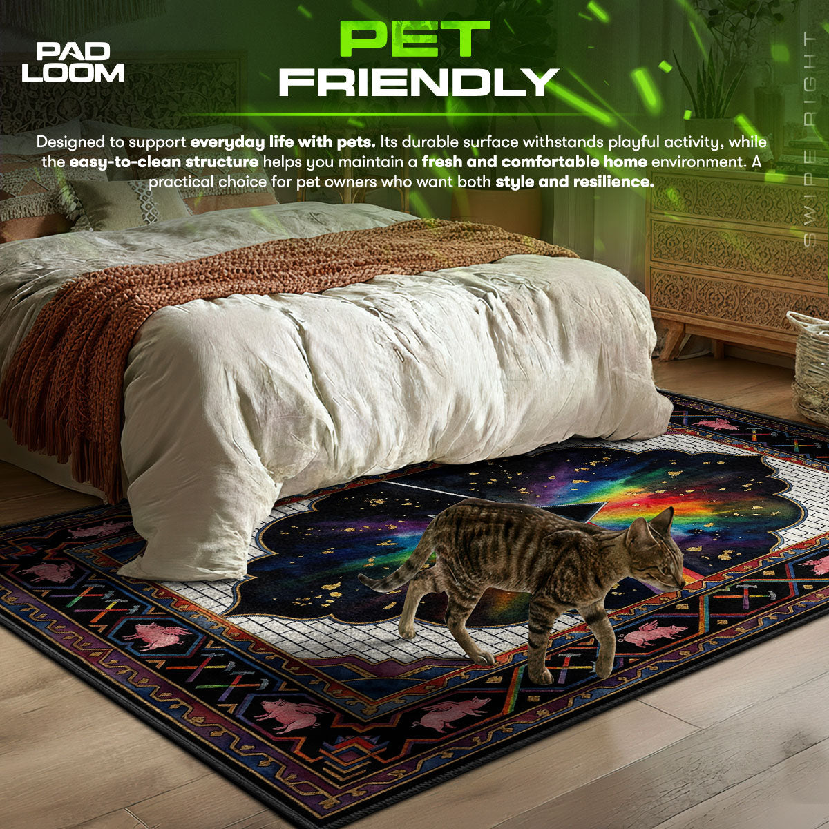 Primary Grid Teppich — De Stijl Moderner Teppich