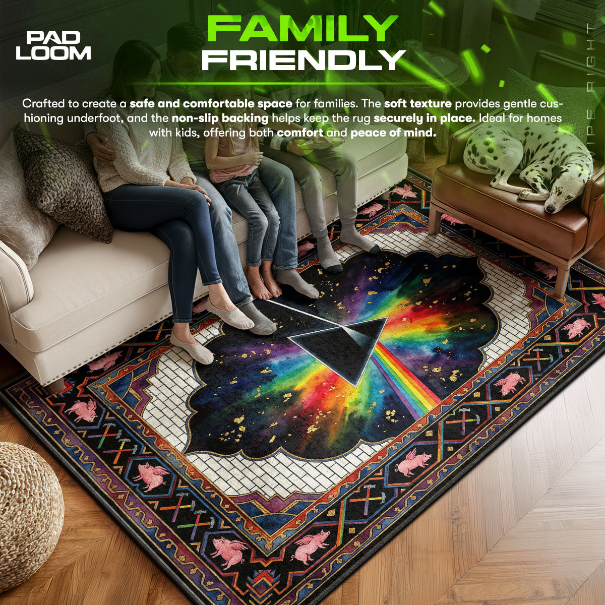 Primary Grid Teppich — De Stijl Moderner Teppich