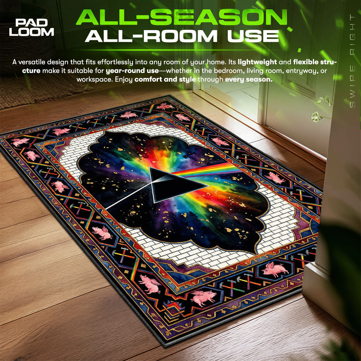 Primary Grid Teppich — De Stijl Moderner Teppich