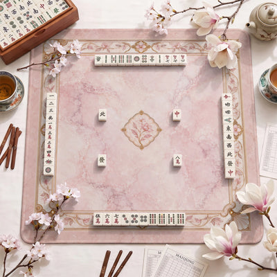 Pink Sakura Songbird Mahjong-Matte - Mah-Jongg Matte