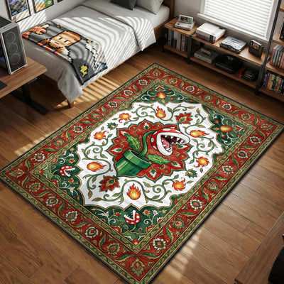 Piranha Plant Persian Rug - Super Mario Chair Mat