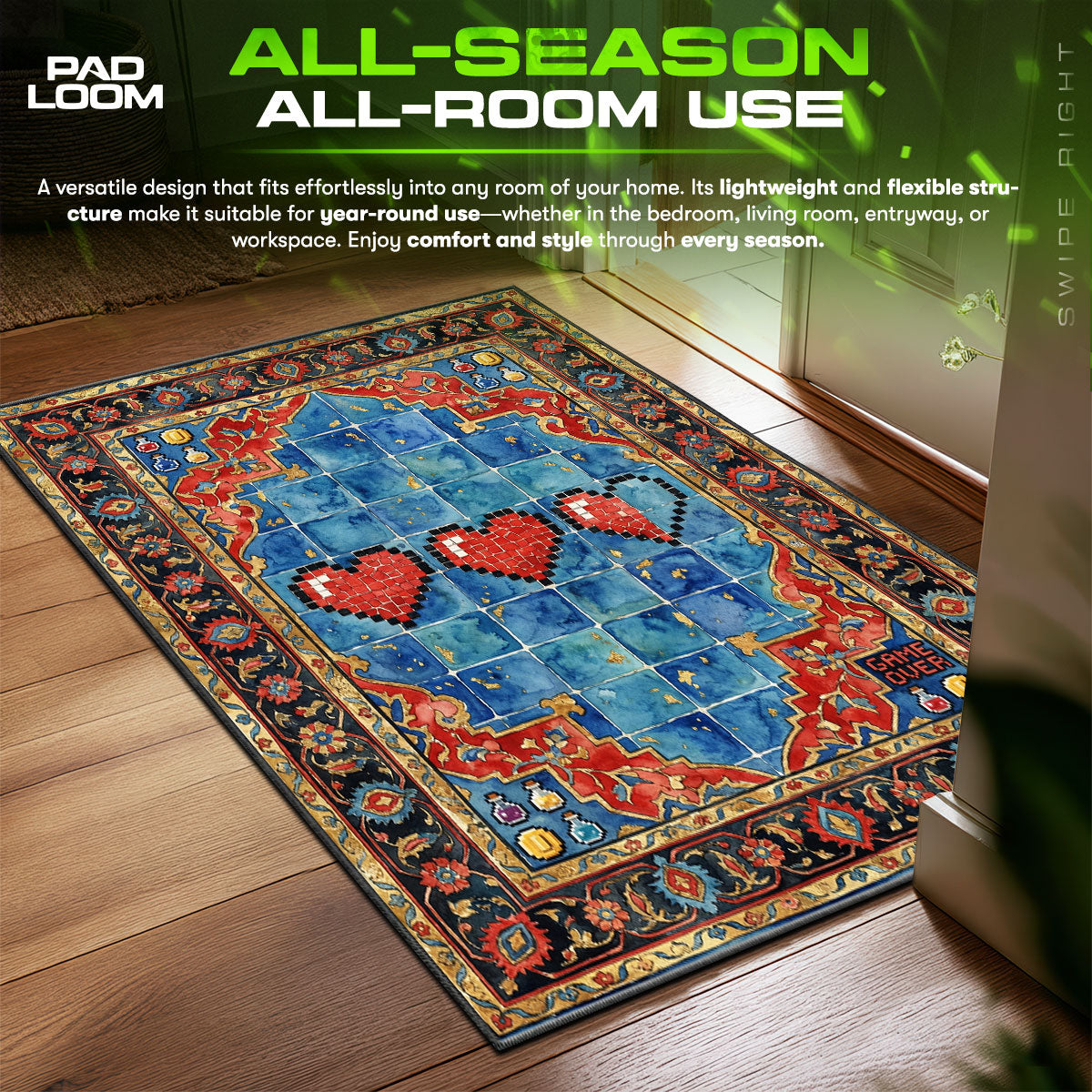 Detailed close-up of Pixel rug pattern