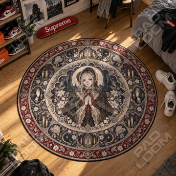 Plain Doll Praying Round Rug - Bloodborne Chair Mat
