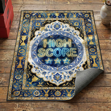 Player Royal Crest Gamer Throne rug — main product view