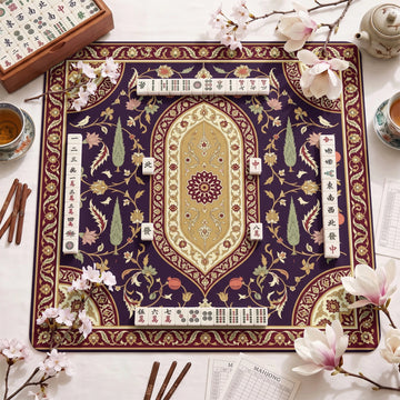 Plum Ottoman Cypress Mahjong Mat - Mah Jongg Mat