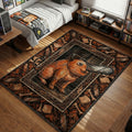 Pochita Rustic Woodcut Rug - Chainsaw Man Chair Mat