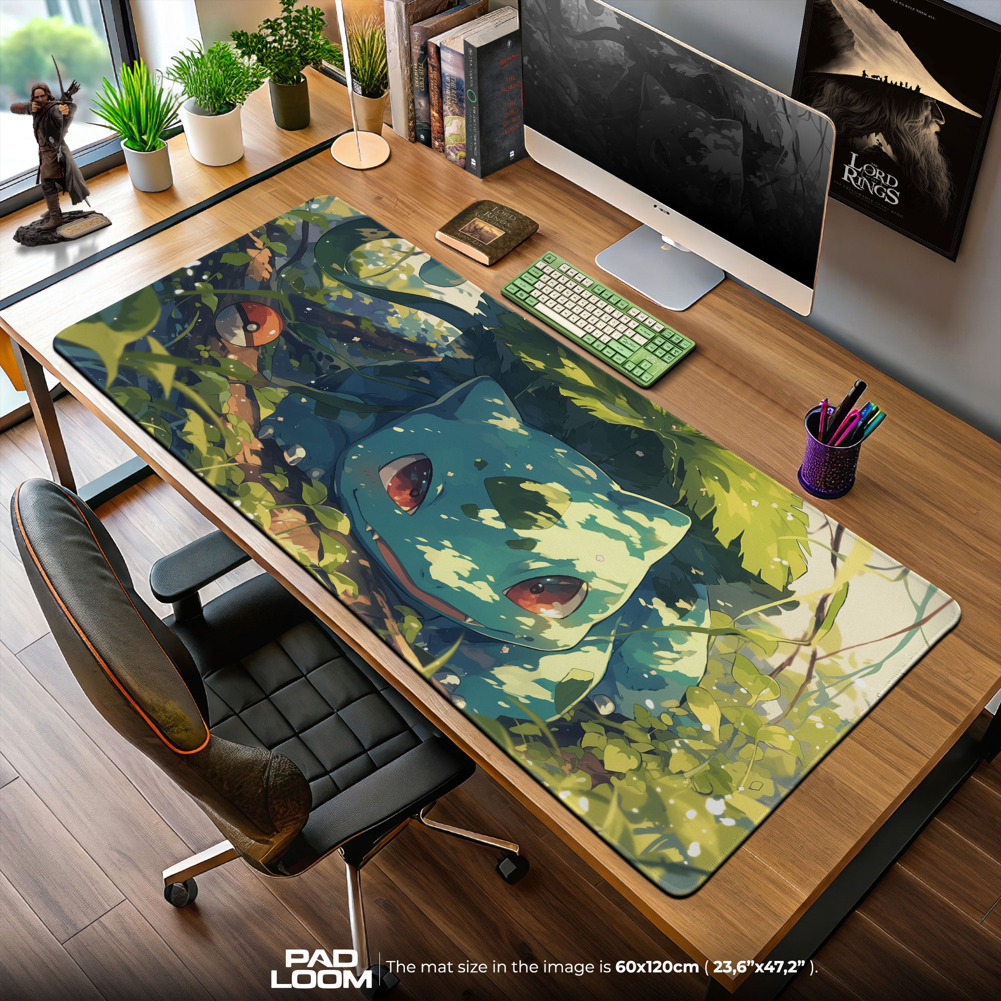 Pokemon Bulbasaur Forest Shade Mouse Pad, Gamer Desk Mat