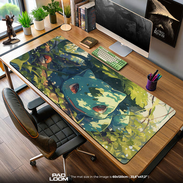 Pokemon Bulbasaur Forest Shade Mouse Pad, Gamer Desk Mat