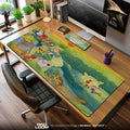 Pokemon Campfire Gathering Mouse Pad, Cartoon Gamer Desk Mat Padloom