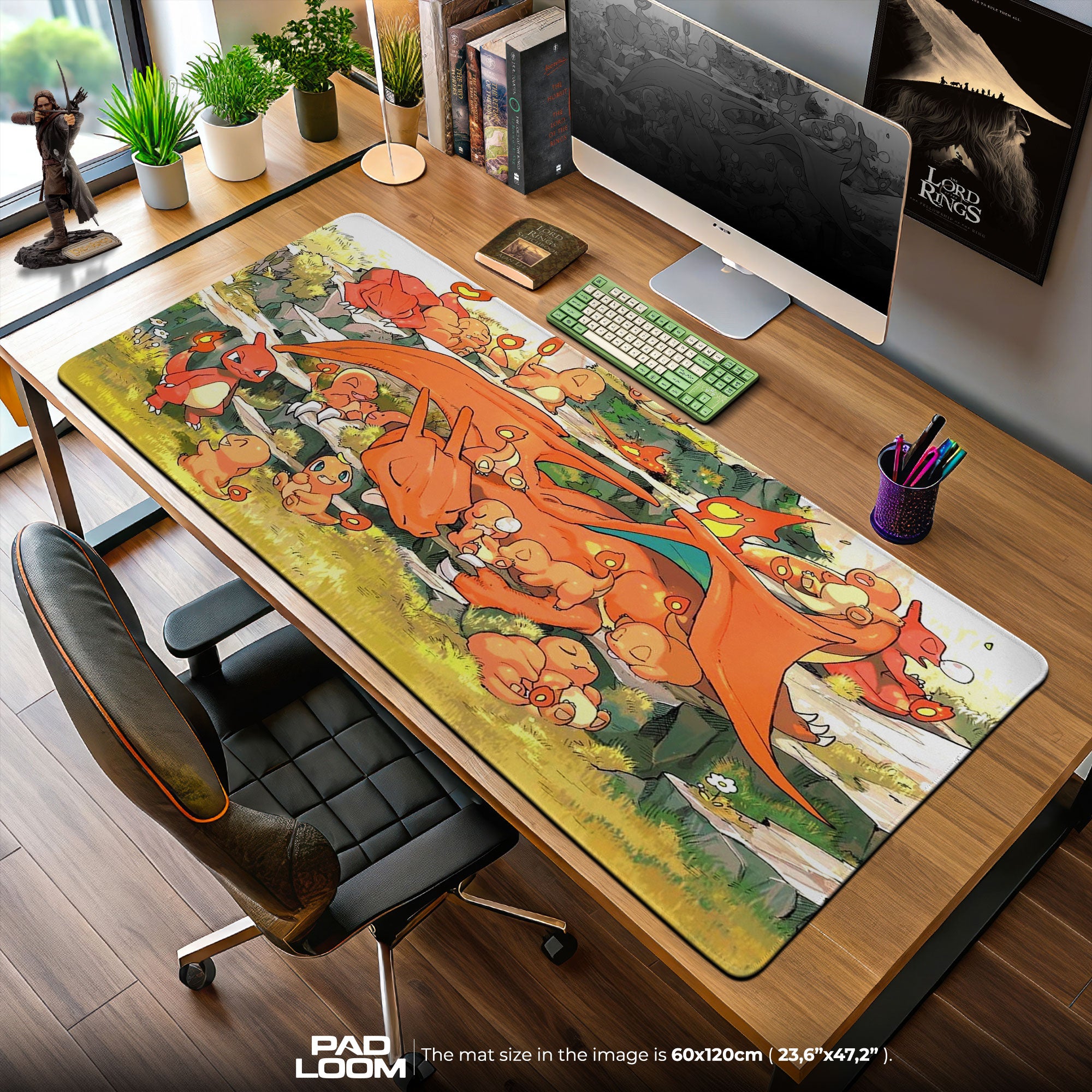Pokemon Charizard Family Nap Mauspad – Anime Gaming Schreibtischunterlage