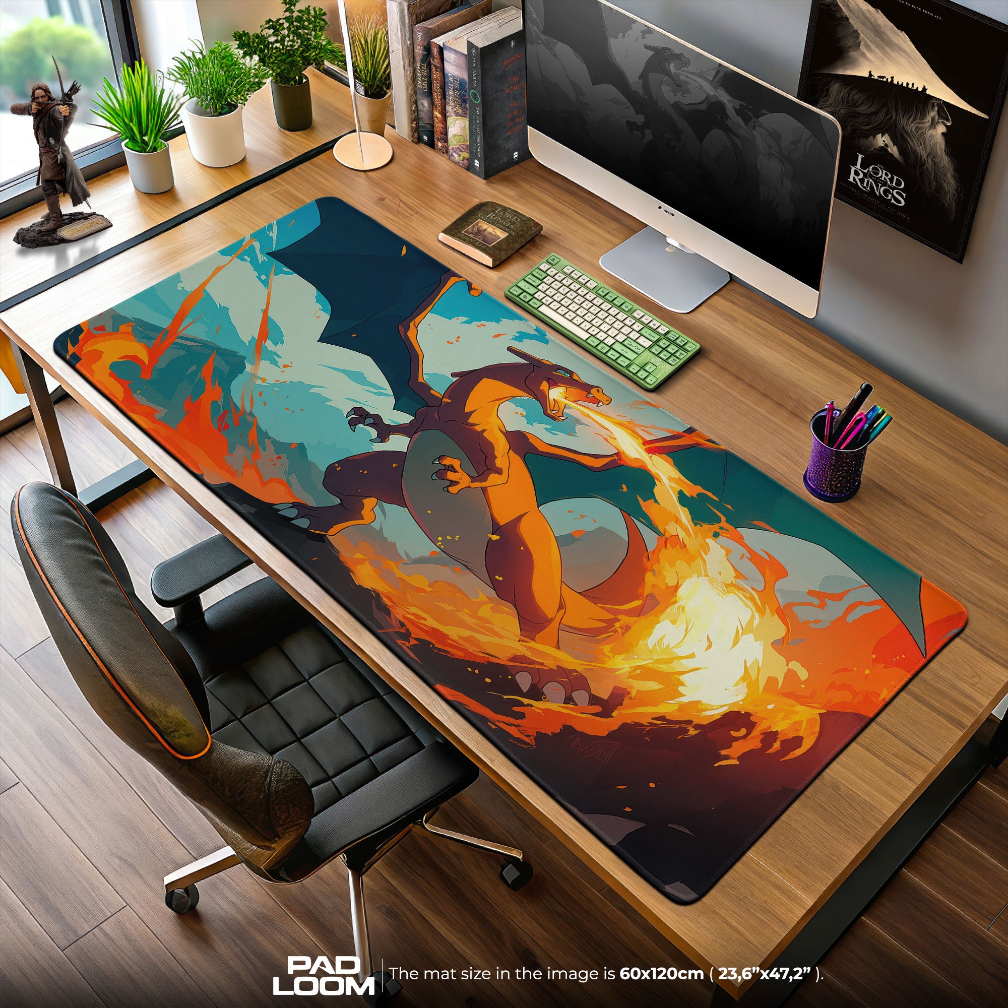 Pokémon Charizard Fire Blast Mouse Pad, Gamer Desk Mat
