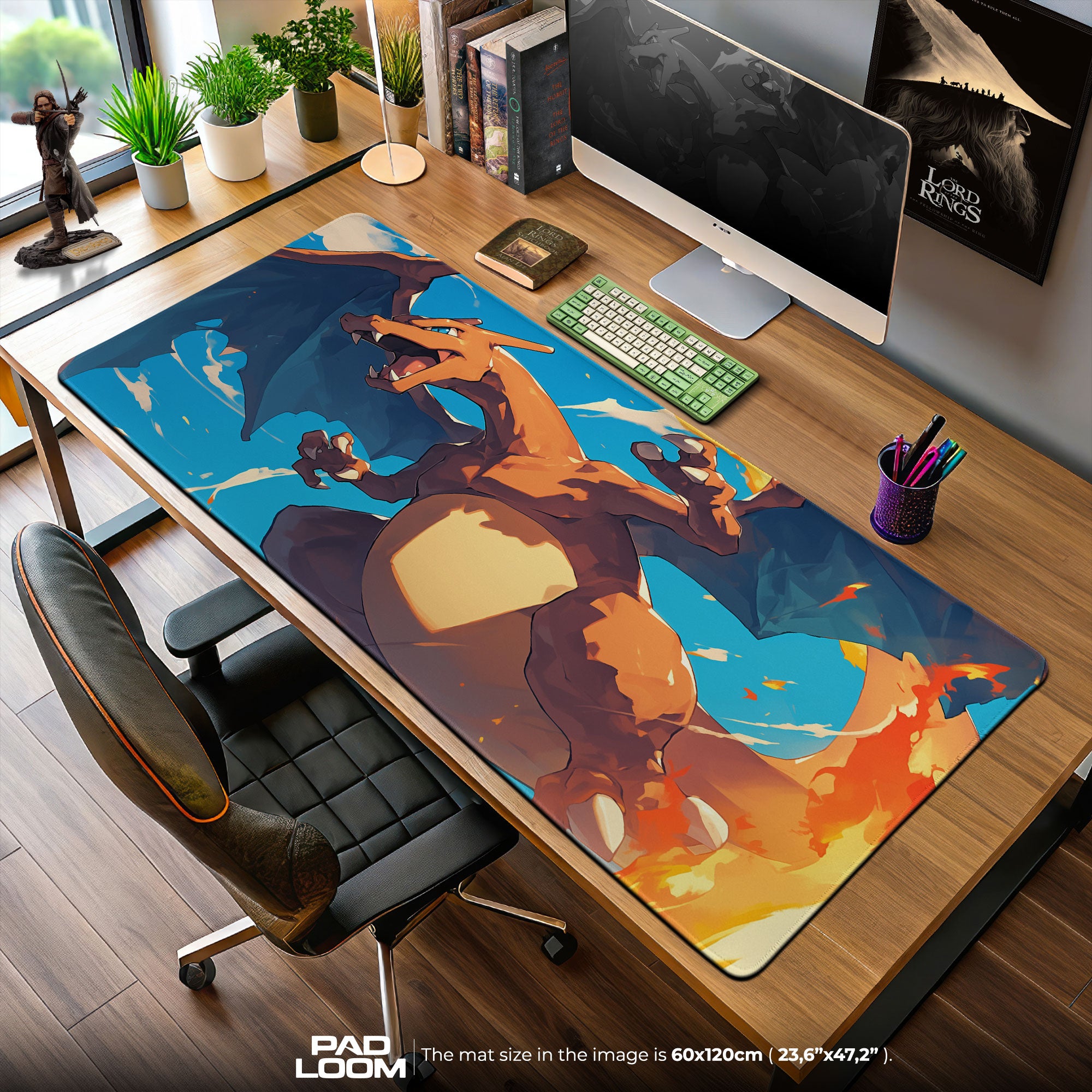 Pokemon Charizard Skyfire Mauspad, Gamer Schreibtischmatte