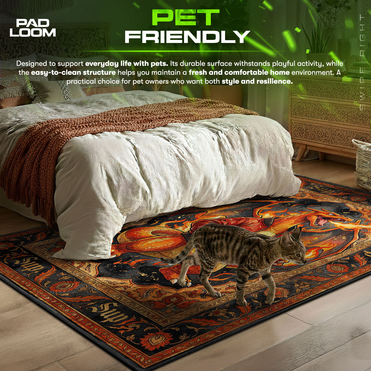 Supreme Charizard Bomber Rug - Sneakerhead Floor Mat