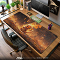Pokemon Charmander Fire Glow Mouse Pad, Gamer Desk Mat Padloom