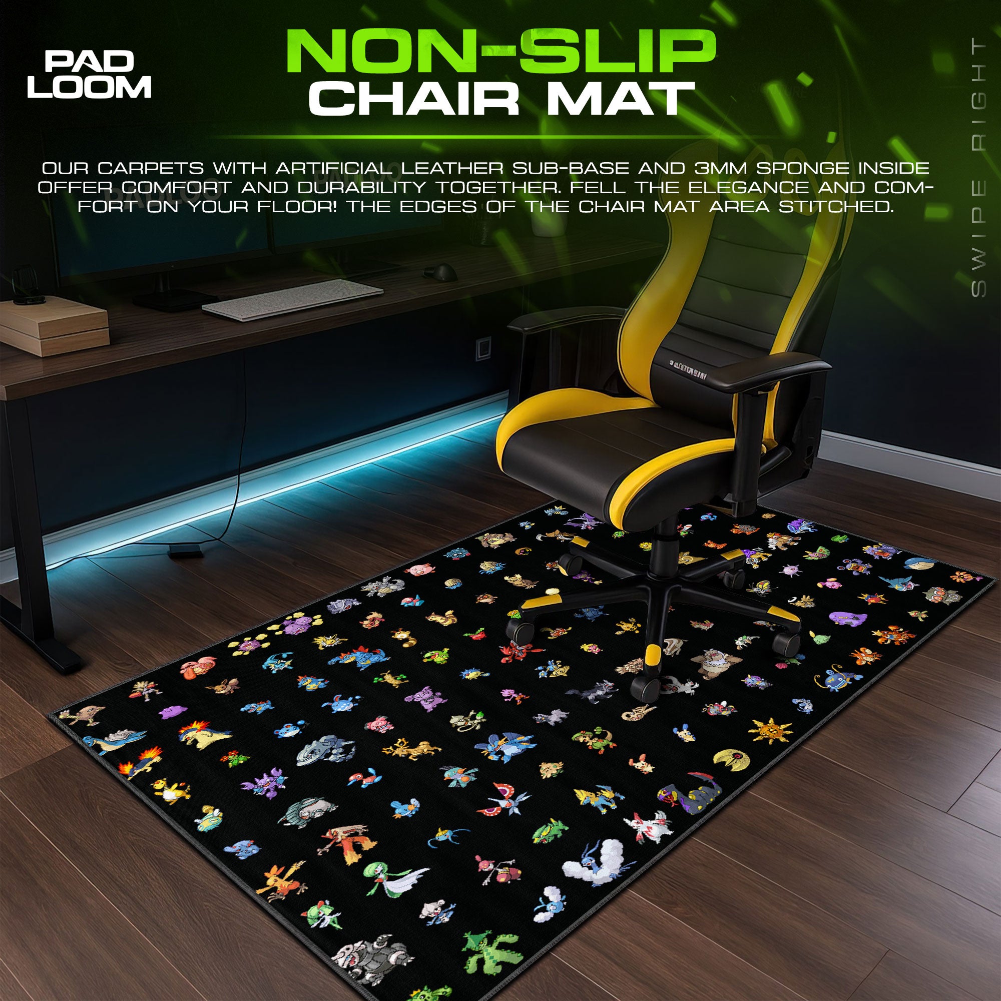 Pokémon Classic Icons Mouse Pad, Gamer Desk Mat