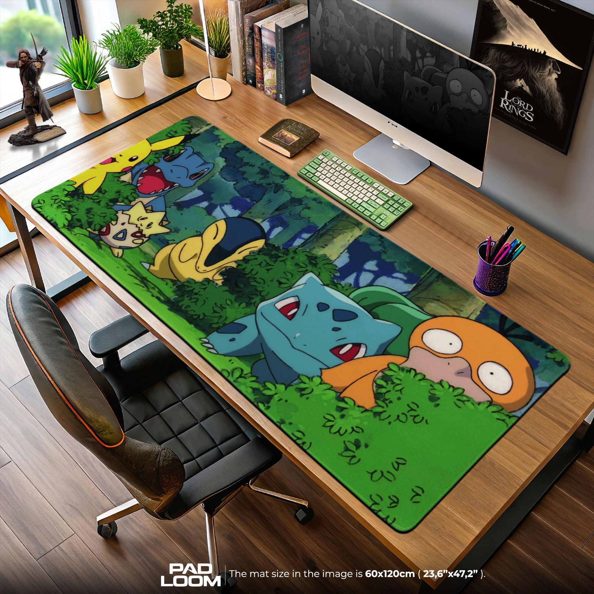 Pokemon Forest Friends Mouse Pad, Anime Gamer Desk Mat