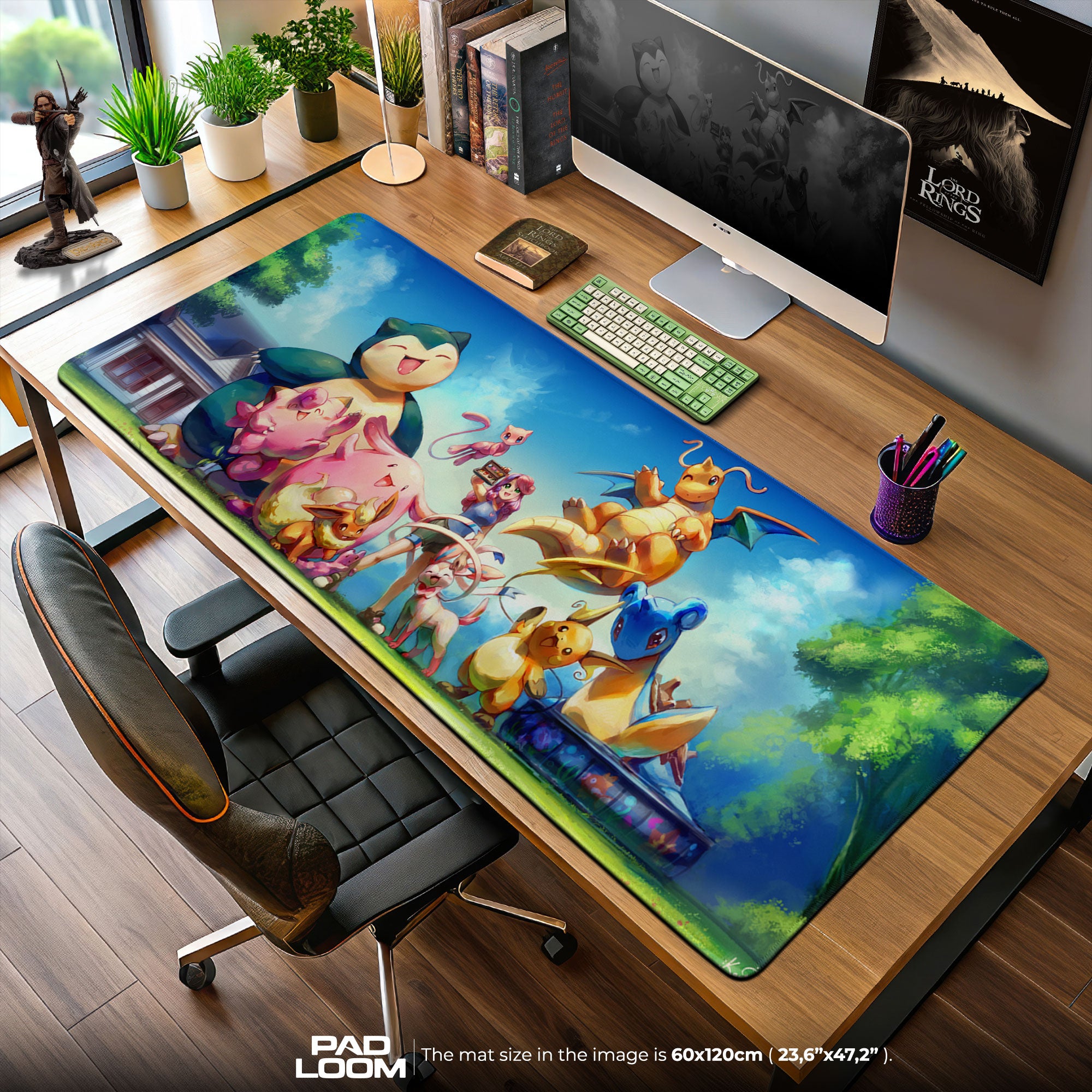 Pokemon Garden Scene Mouse Pad, Game Desk Mat