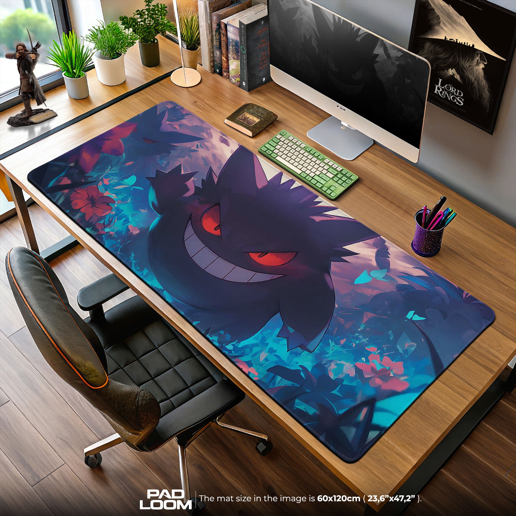 Pokémon Gengar Forest Glow Mouse Pad, Gamer Desk Mat
