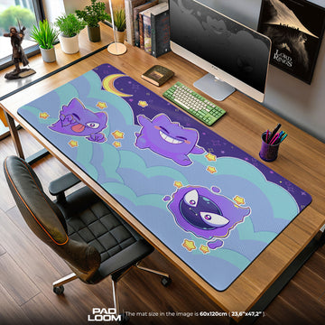Pokémon Gengar & Haunter Night Sky Mouse Pad, Gamer Desk Mat