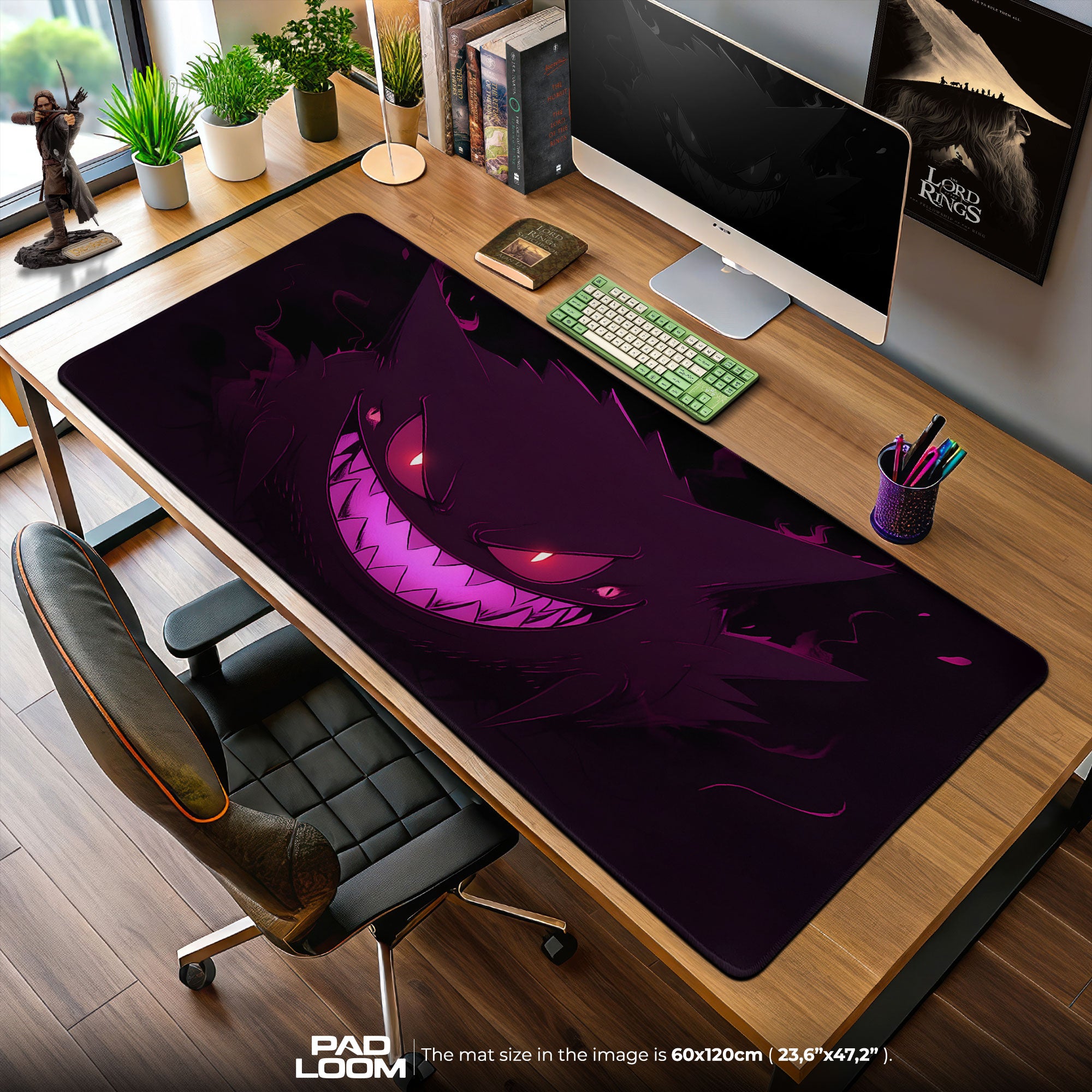 Pokémon Gengar Shadow Grin Mouse Pad, Gamer Desk Mat