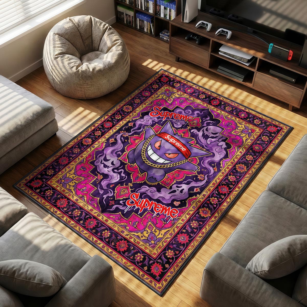 Supreme Gengar Persian Rug - Hypebeast Floor Mat
