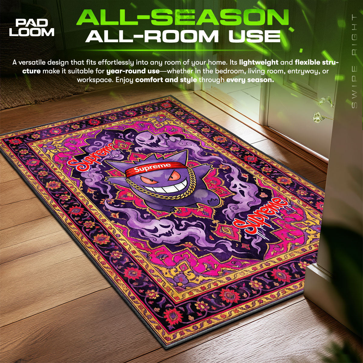 Supreme Gengar Persian Rug - Hypebeast Floor Mat