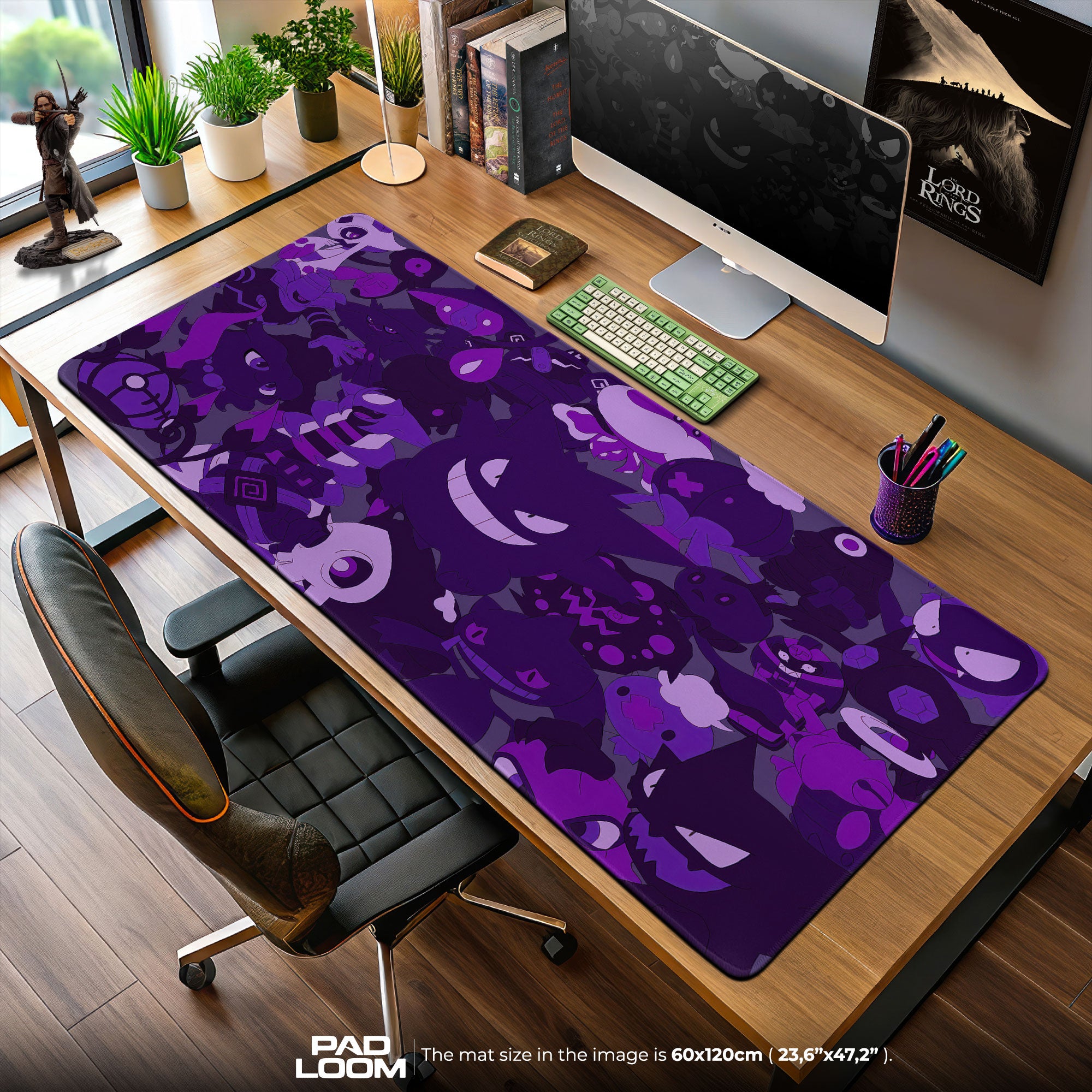 Pokémon Ghost-Type Mouse Pad, Gengar & Haunted Team Desk Mat