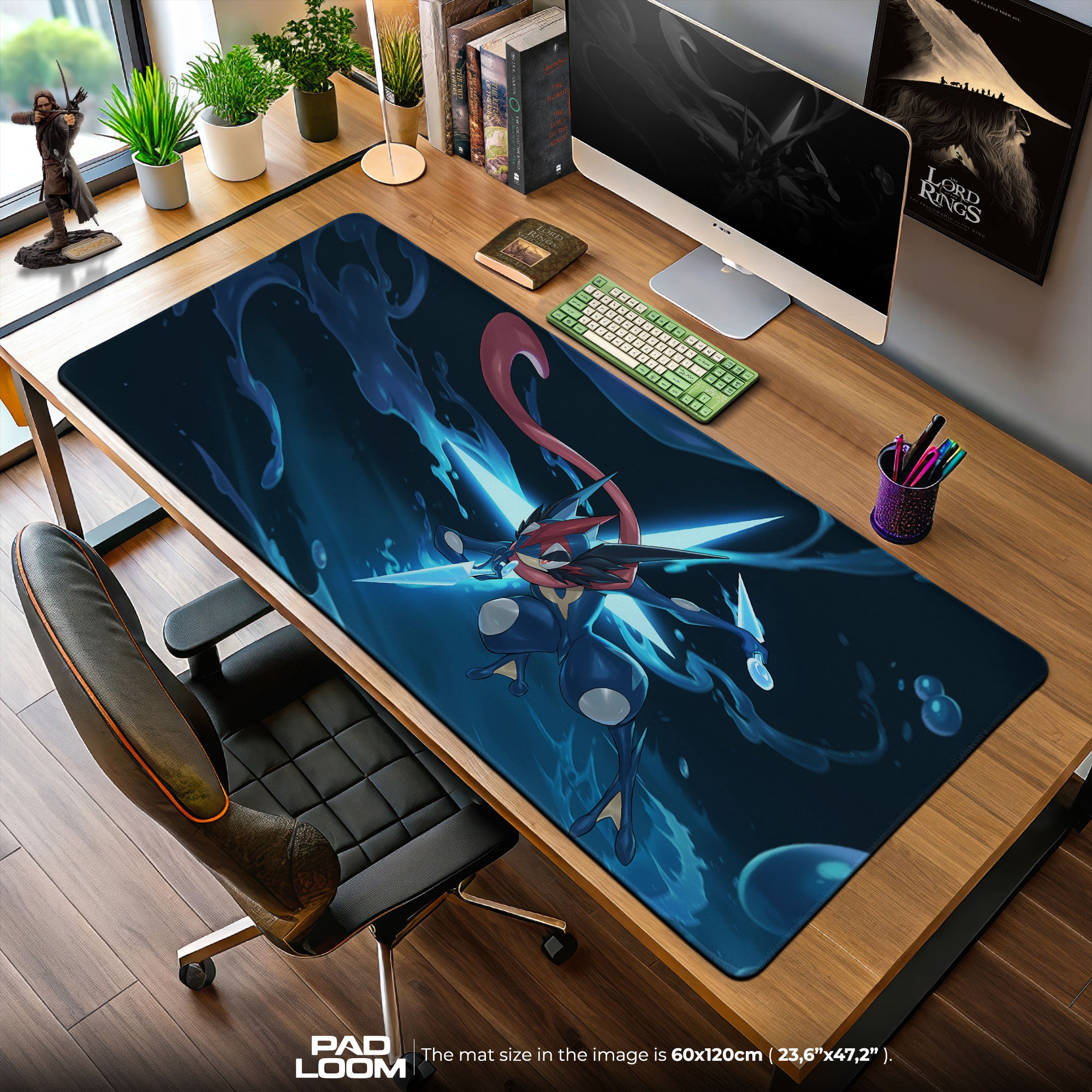 Pokemon Greninja Water Shuriken Mouse Pad – Anime Gaming Desk Mat