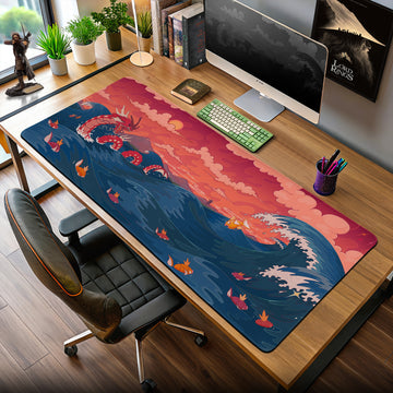 Pokemon Gyarados Ocean Clash Mouse Pad – Anime Desk Mat