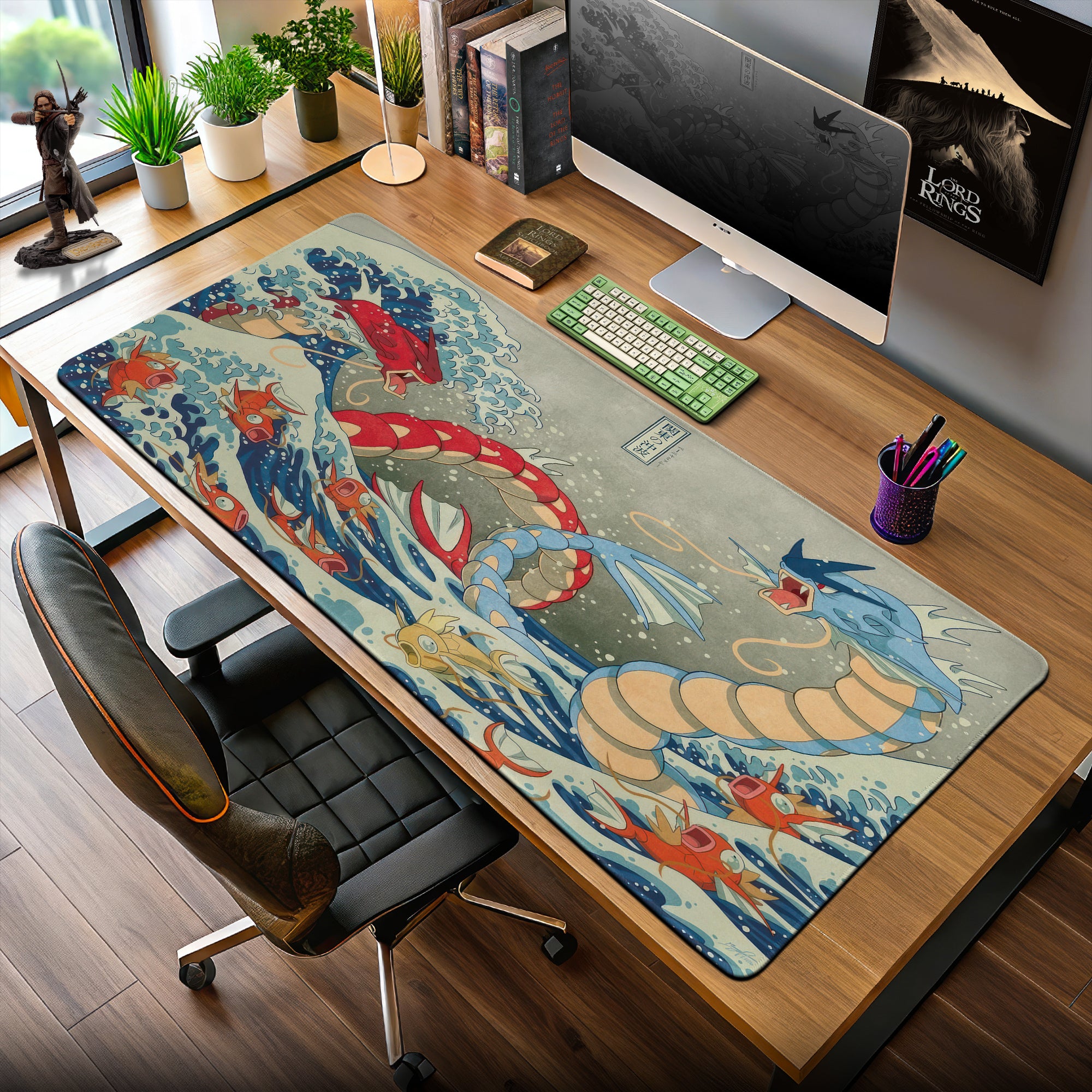 Pokemon Gyarados Sea Clash Mouse Pad – Anime Desk Mat