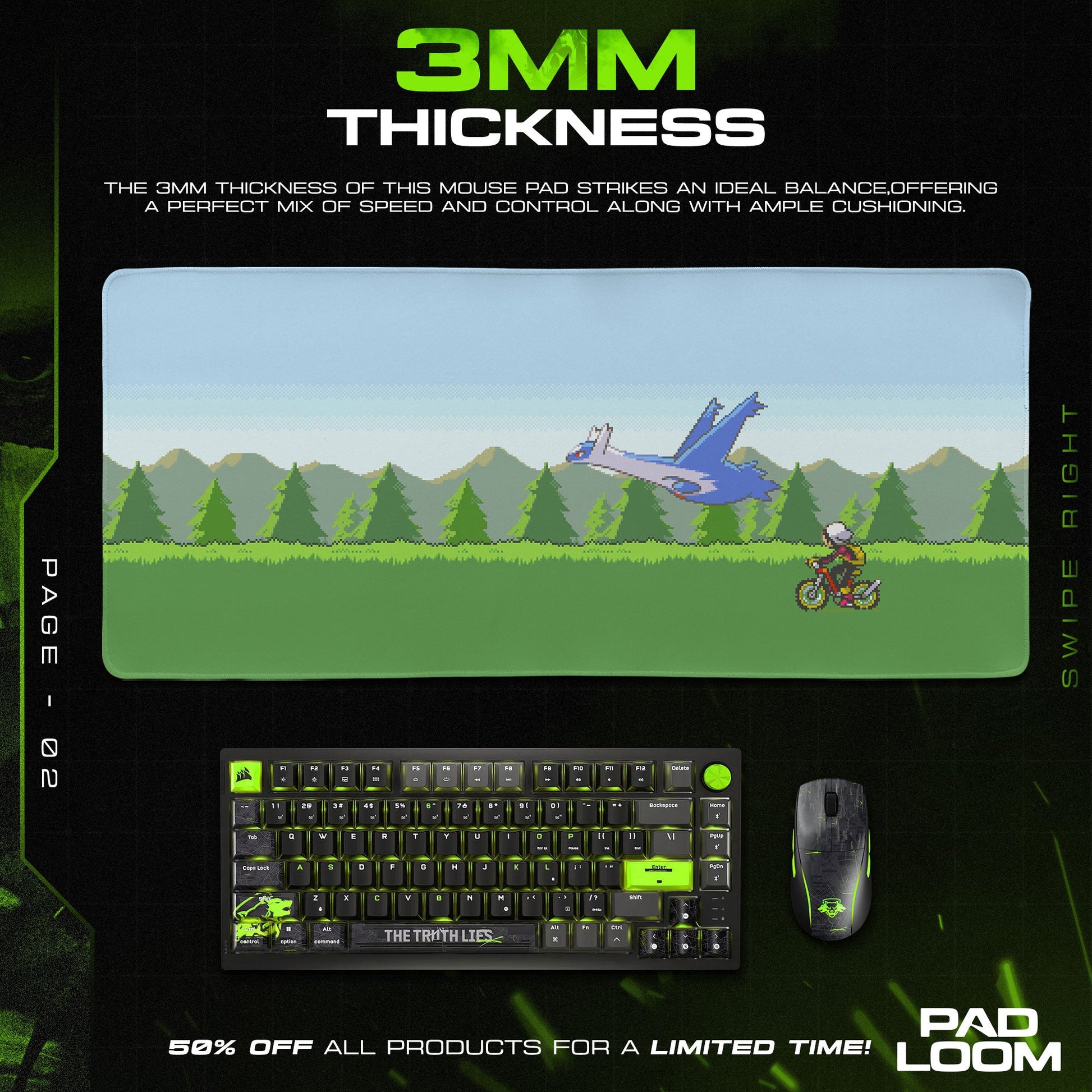 Pokémon Hoenn Journey Mouse Pad - Retro Adventure Desk Mat Padloom