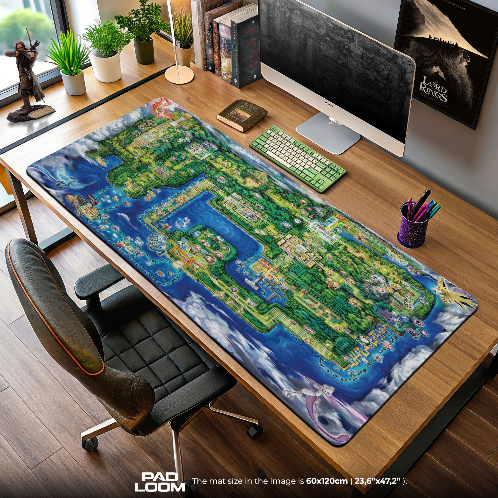 Pokémon Kanto Map Mouse Pad, Adventure Game Desk Mat