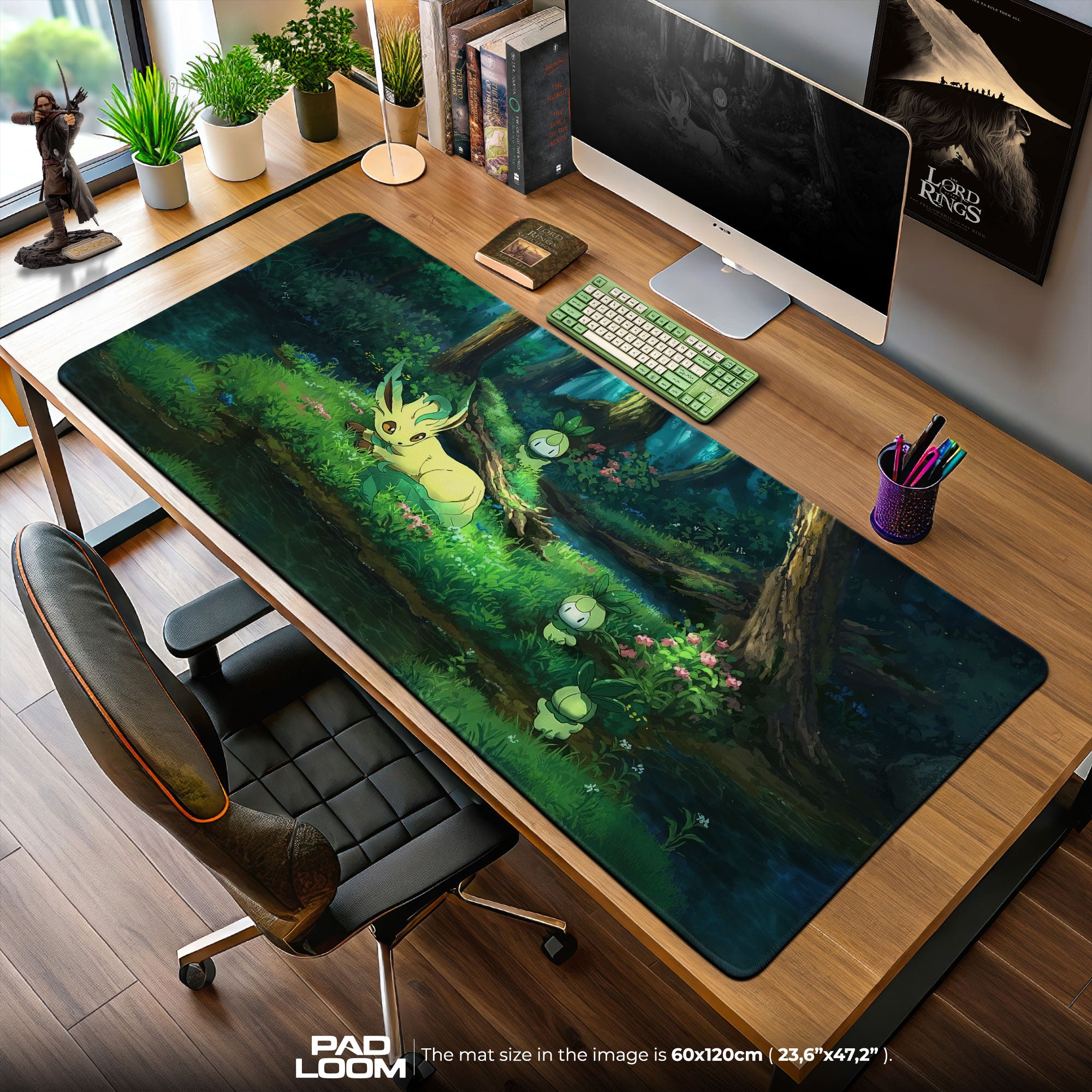 Pokemon Leafeon Forest Mouse Pad – Anime Desk Mat