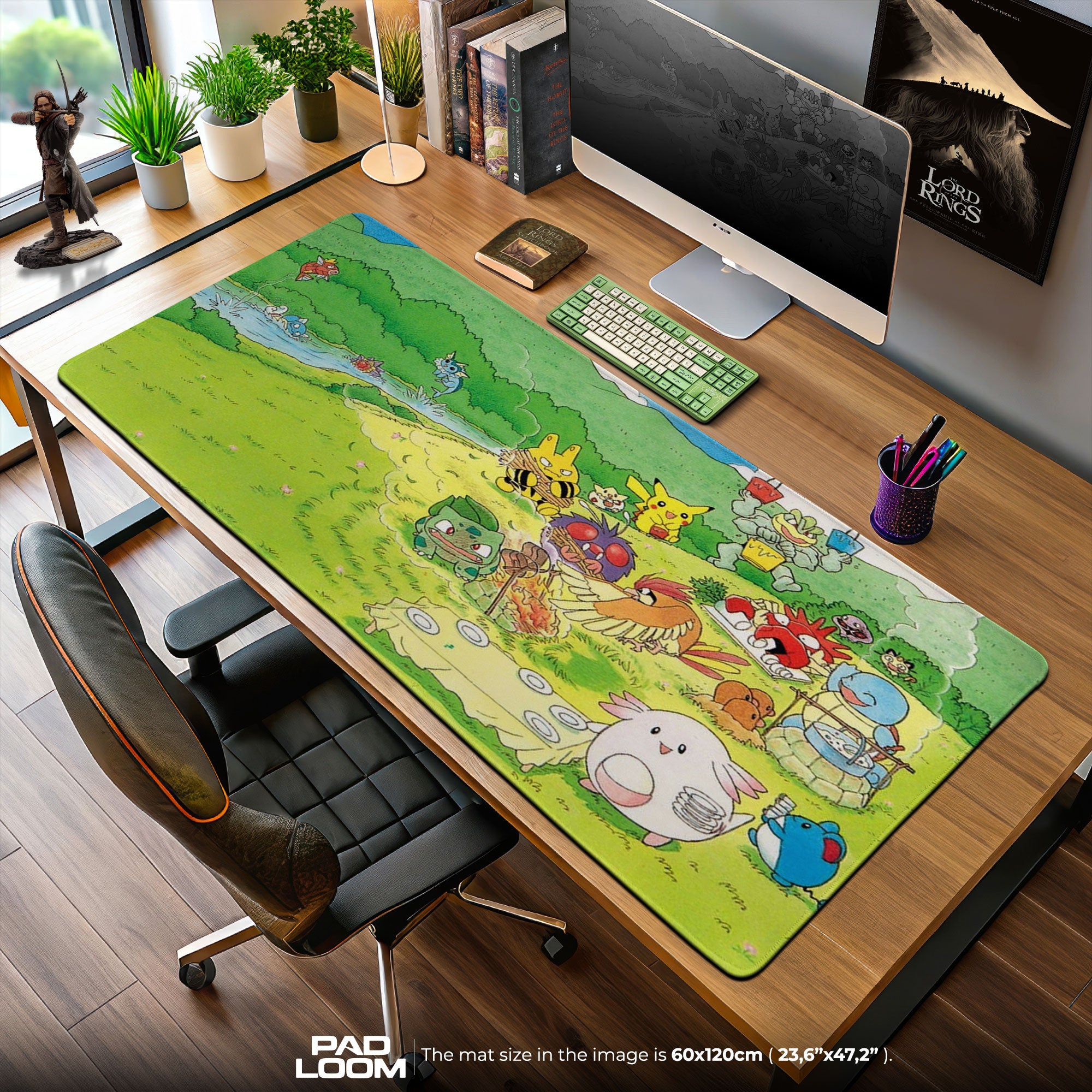 Pokemon Meadow Picnic Mouse Pad, Anime Gamer Desk Mat