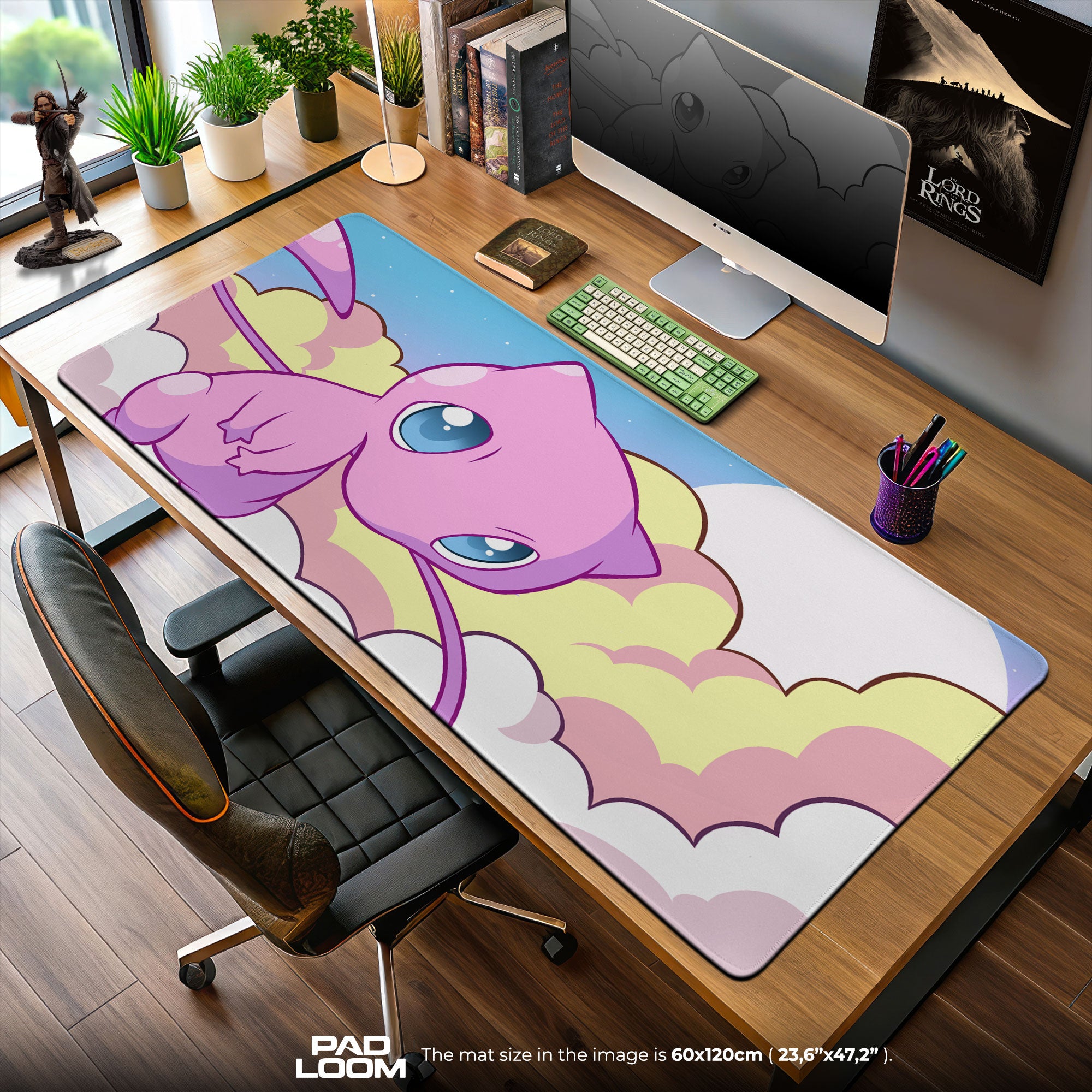 Pokemon Mew Cloud Dreams Mouse Pad, Game Gaming Desk Mat