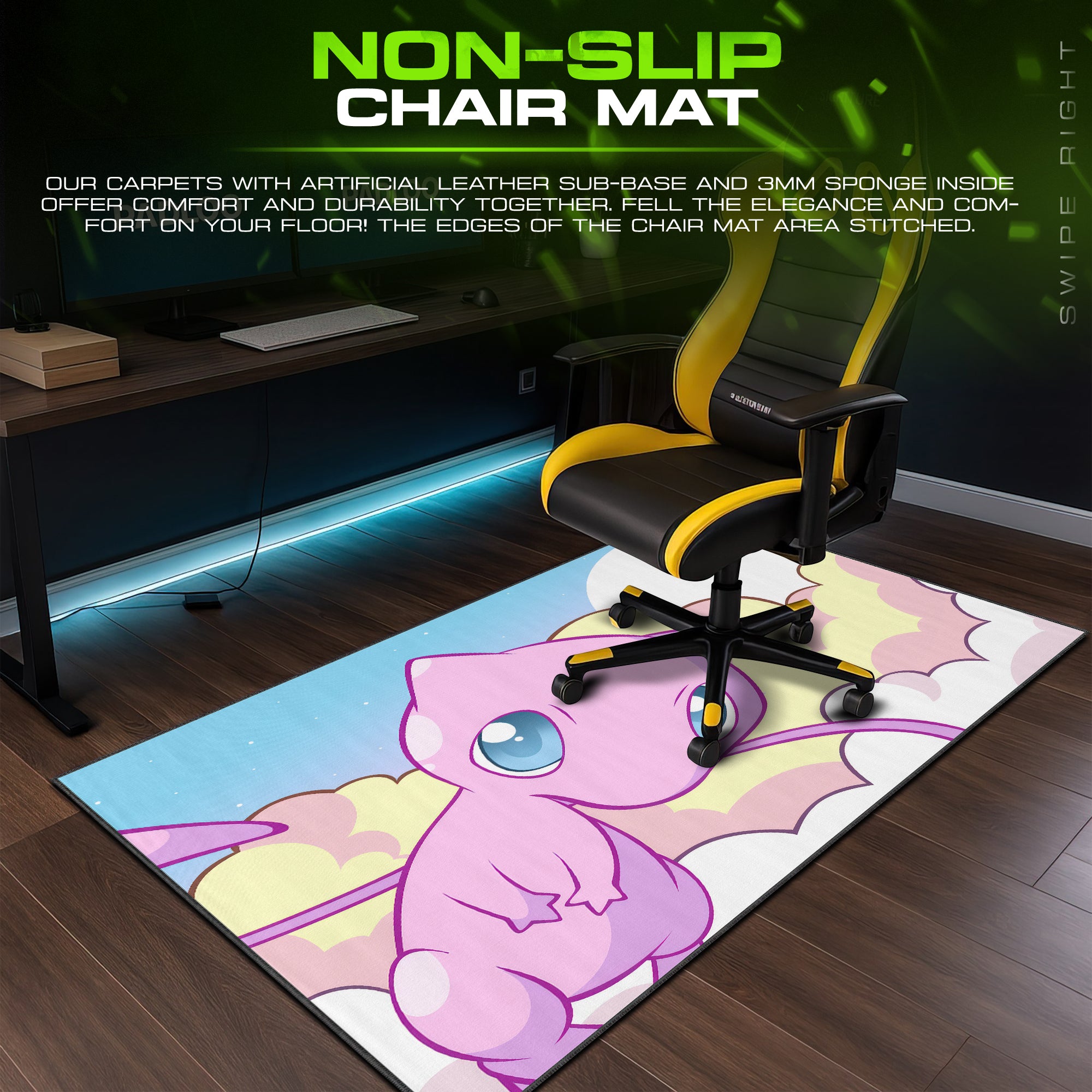 Pokemon Mew Skybound Mouse Pad – Anime Desk Mat