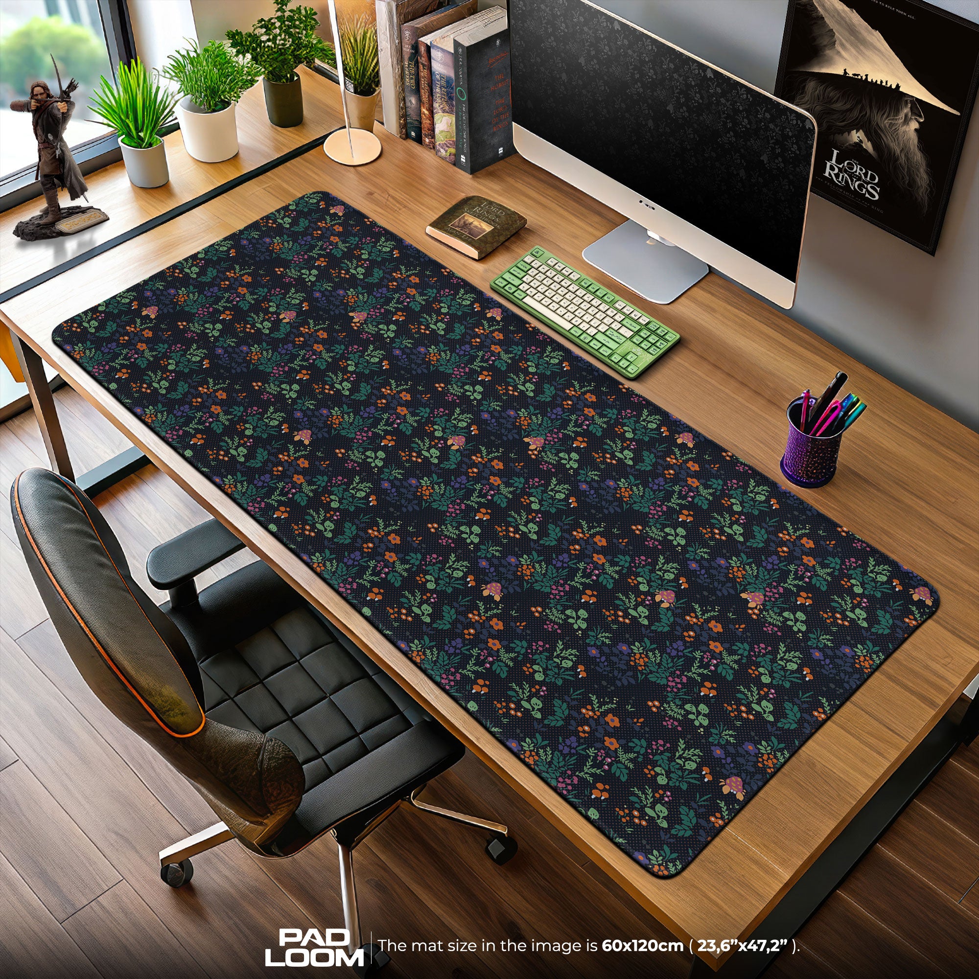 Pokémon Mouse Pad, Floral Pattern Anime Desk Mat