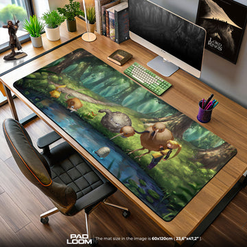 Pokémon Mouse Pad, Forest Pond Scene Gamer Desk Mat