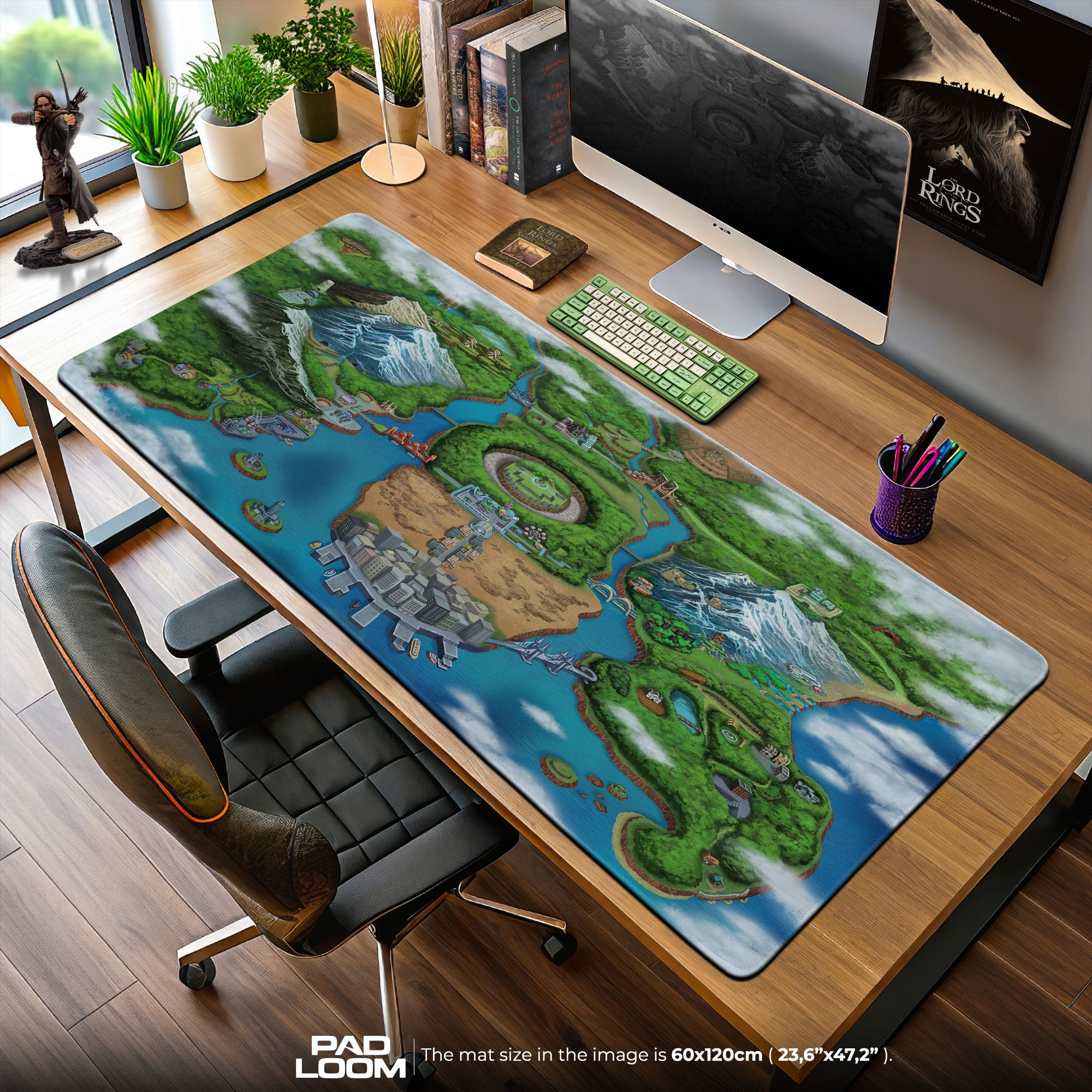 Pokémon-Mauspad, Hoenn-Region-Karte, Anime-Schreibtischunterlage
