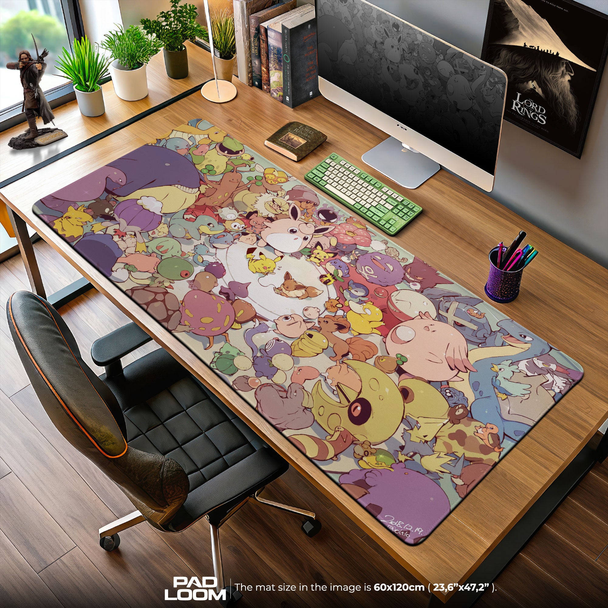 Pokémon Mouse Pad, Kawaii Pastel Anime Desk Mat