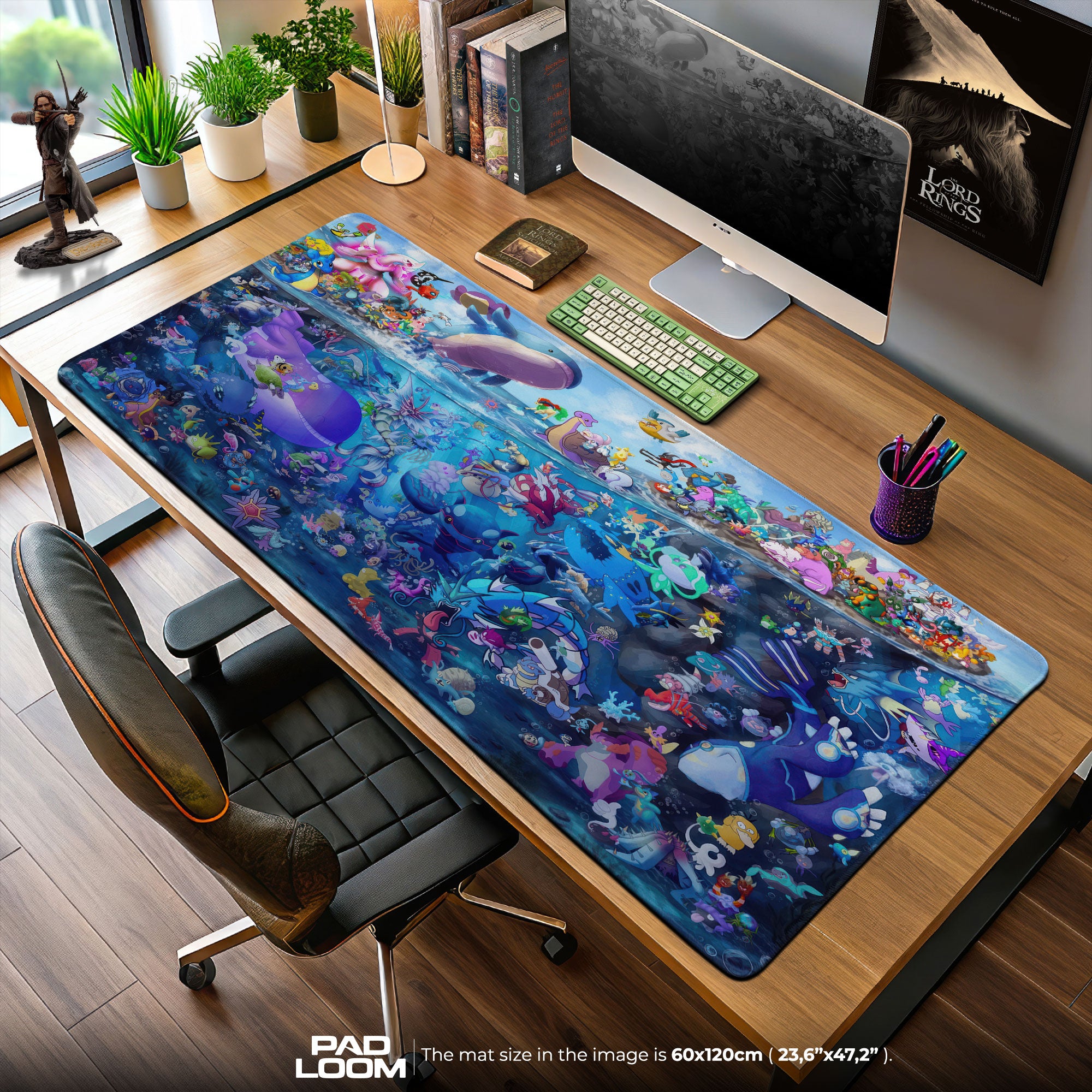 Pokemon Mouse Pad, Ocean Adventure Anime Desk Mat