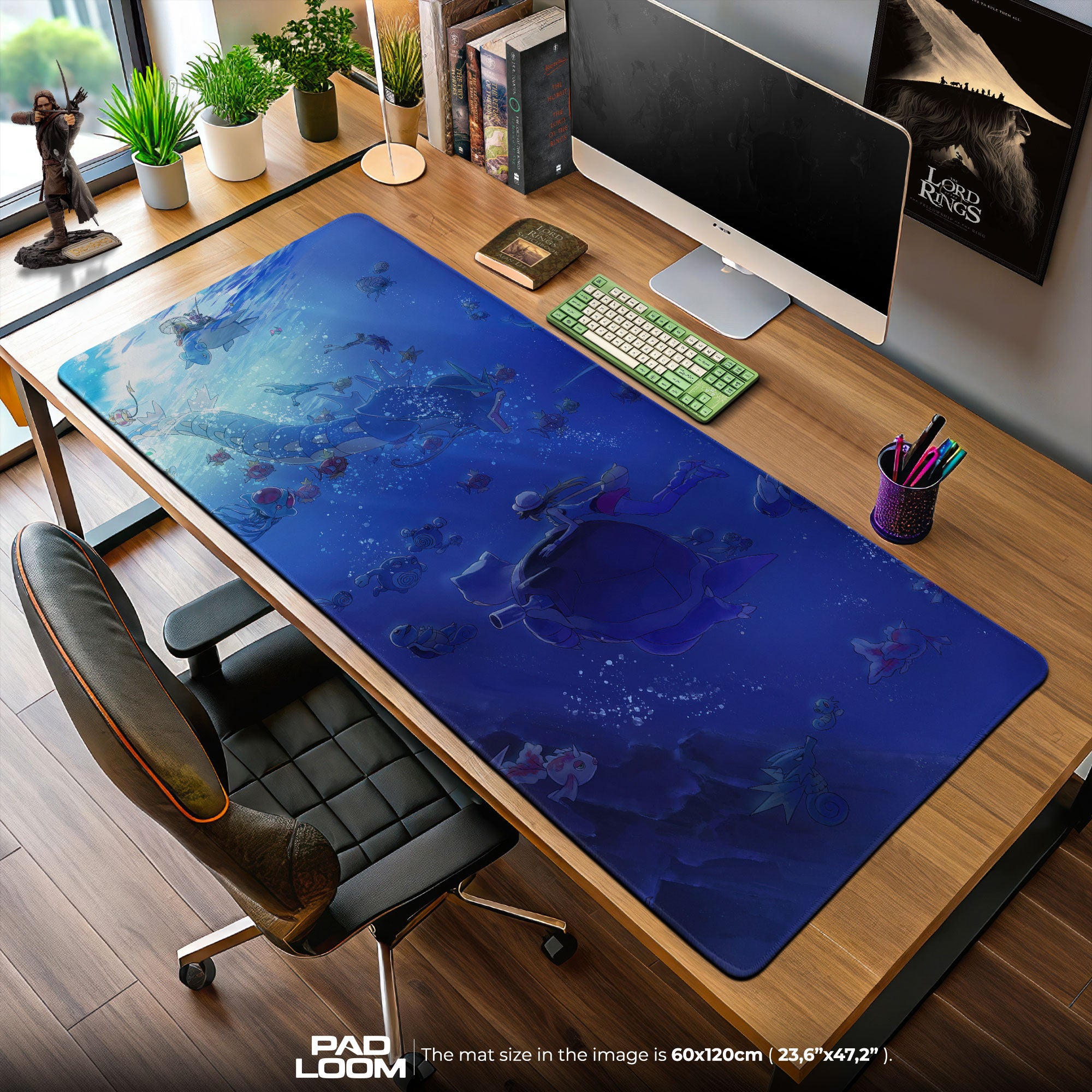 Pokémon Mouse Pad, Ocean Dive Anime Desk Mat
