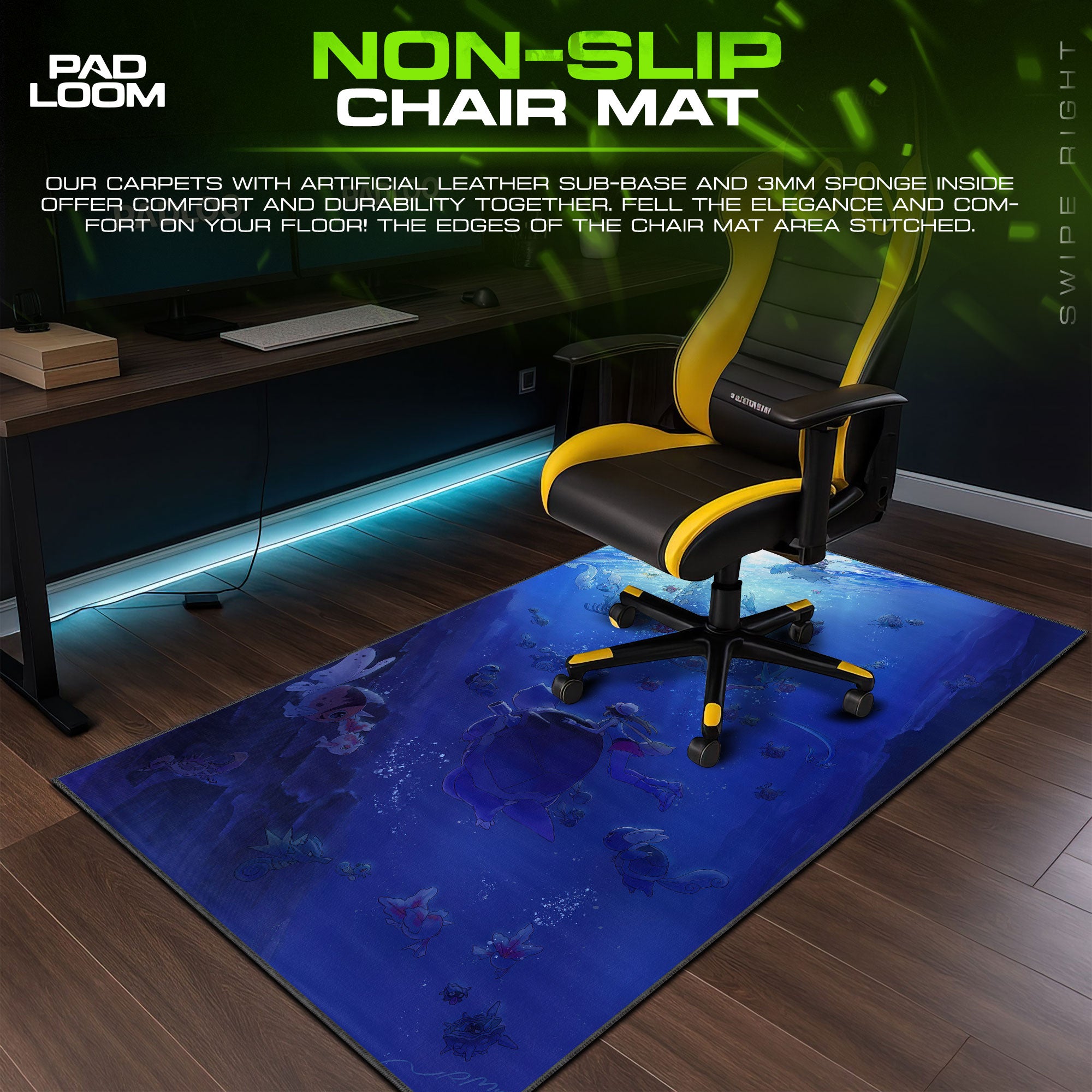 Pokémon Mouse Pad, Ocean Dive Anime Desk Mat