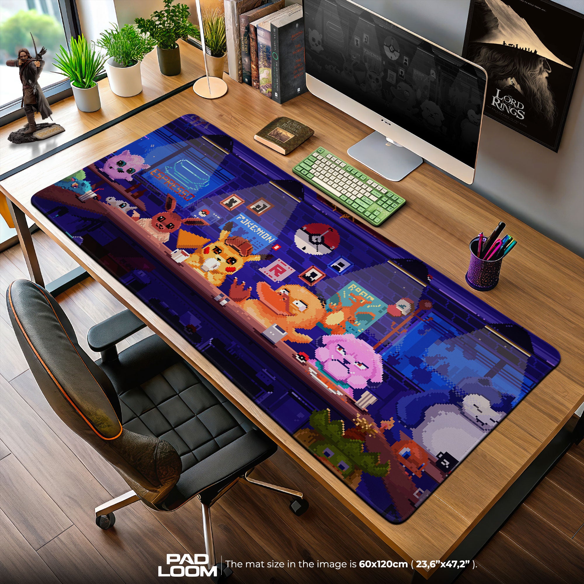Pokémon Mouse Pad, Pixel Café Anime Desk Mat