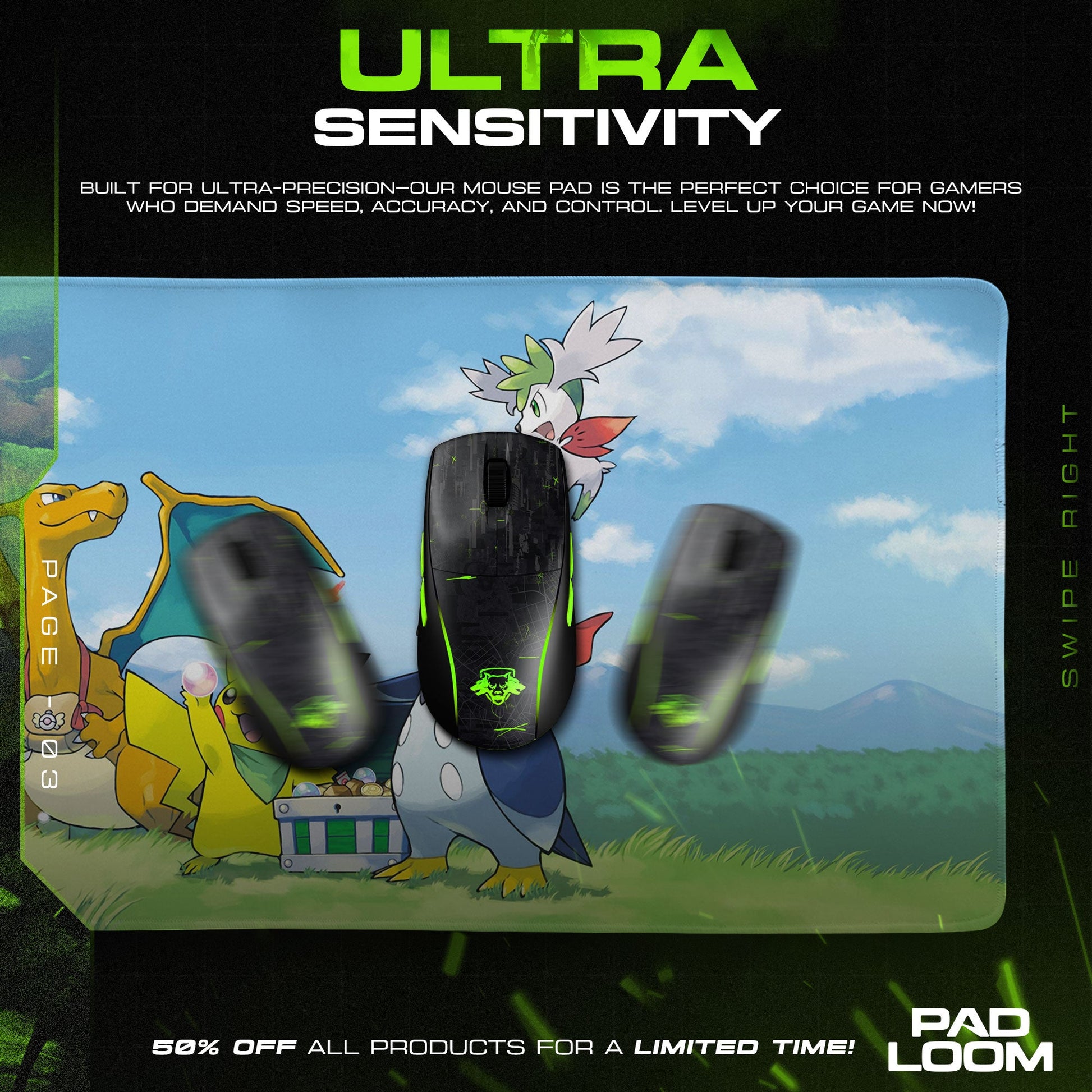 Pokémon Mystery Dungeon Mouse Pad - Adventure Team Desk Mat Padloom