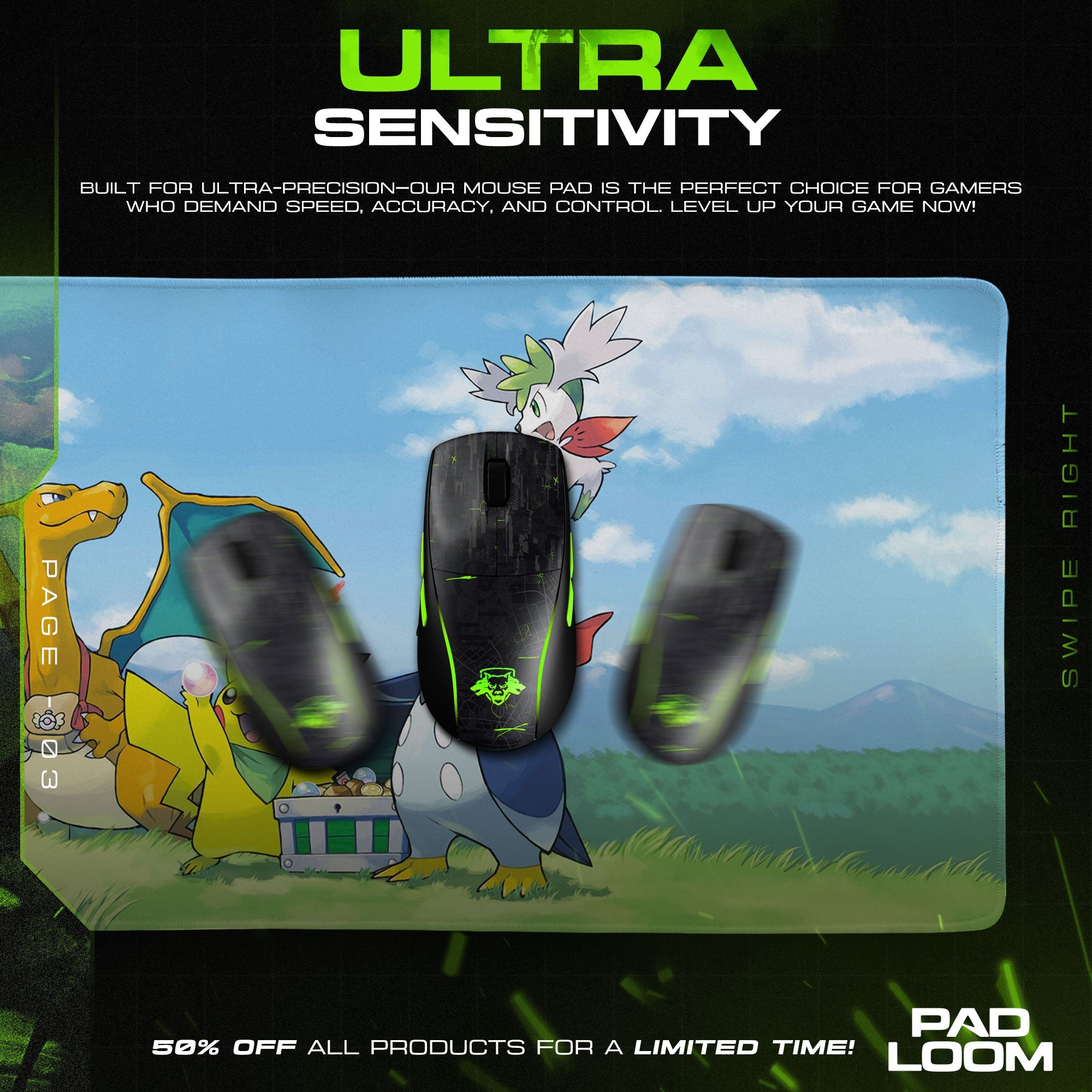 Pokémon Mystery Dungeon Mouse Pad - Adventure Team Desk Mat Padloom