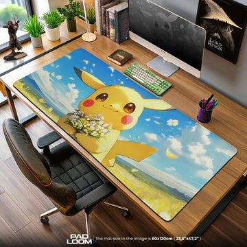 Pokémon Pikachu Bloom Mouse Pad, Gamer Desk Mat