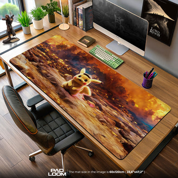 Pokemon Pikachu Detective Mouse Pad, Gamer Desk Mat